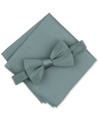 Alfani - Men's Textured Bow Tie & Pocket Square Set