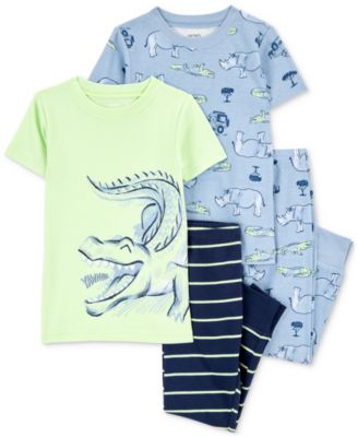 Carter's - Toddler Boys Alligator Cotton Pajamas, 4-Piece Set