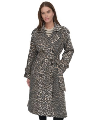 DKNY - Petite Belted Double-Breasted Trench Coat