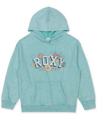 Roxy - Big Girls Floral Logo Graphic Oversized Hoodie