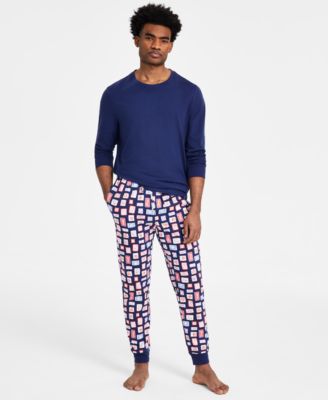 Family Pajamas - Men's Valentine's Day Stamps Pajama Set
