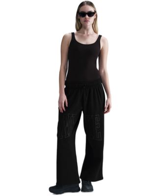 Nike - Women's Mid-Rise Oversized Open-Hem French Terry Pants