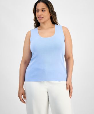 Tahari ASL - Plus Size U-Neck Tank Top