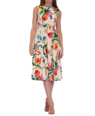 Donna Ricco - Women's Floral-Print Midi Dress