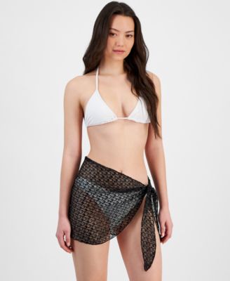 Miken - Juniors' Metallic-Knit Cover-Up Sarong
