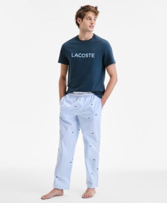 Lacoste - Men's Regular-Fit Croc Stripe Pajama Pants