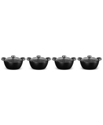 Le Creuset - Enameled Cast Iron Covered Mini Round Cocottes, Set of 4
