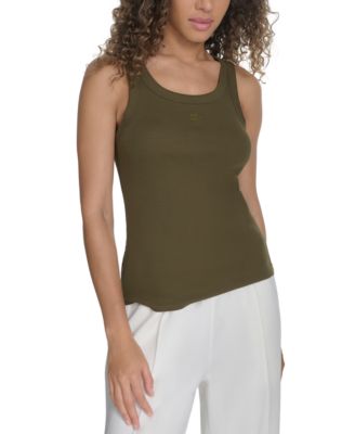 Starter - Women's Cotton-Blend Ribbed Racerback Tank Top