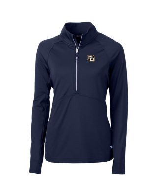 Cutter & Buck - Women's Navy Marquette Golden Eagles Adapt Eco Knit Half-Zip Pullover Jacket