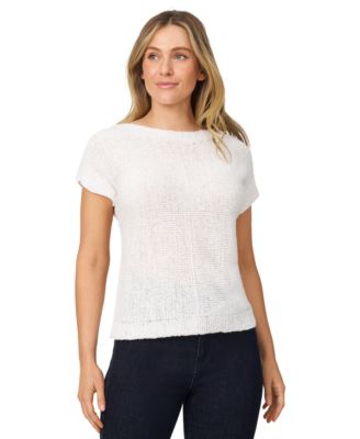 Melissa Paige - Petite Buttoned-Back Dolman-Sleeve Sweater