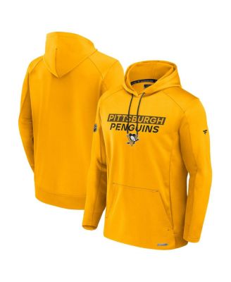 Fanatics - Men's  Gold Pittsburgh Penguins Authentic Pro Rink Fleece Pullover Hoodie