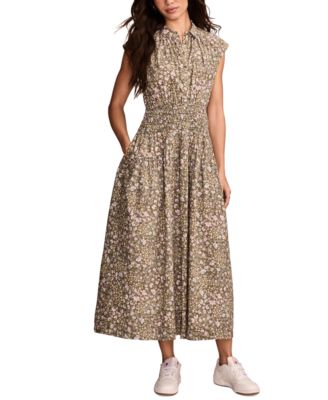 Lucky Brand - Women's Cotton Dropped-Waist Midi Shirtdress