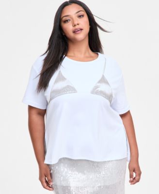Bar III - Trendy Plus Size Bikini-Graphic T-Shirt
