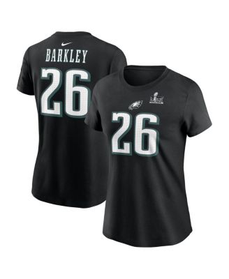 Nike - Women's  Saquon Barkley Black Philadelphia Eagles Super Bowl LIX Name Number T-Shirt