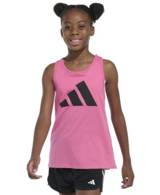 adidas - Big Girls Cotton Big-Logo Racerback Tank Top