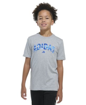 adidas - Big Boys Tiger Camo Logo Cotton-Blend T-Shirt