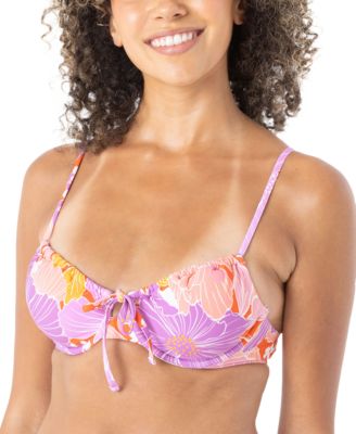 Roxy - Women's Bell Bottom Blooms Ruched Underwire Bikini Top