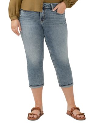 Silver Jeans Co. - Plus Size Suki Mid-Rise Curvy Fit Capri