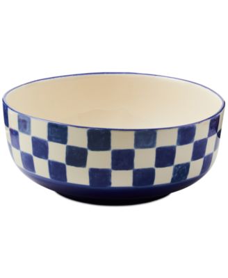 Mackenzie-Childs - Pink Check Serving Bowl