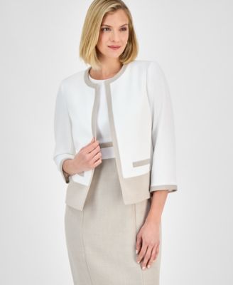 Kasper - Women's Colorblocked Open-Front Jacket