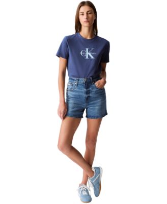 Calvin Klein Jeans - Women's High-Rise Cotton Denim Shorts