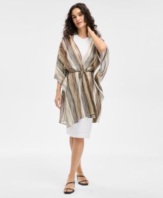 I.N.C. International Concepts - Striped Zig Zag Cover-Up
