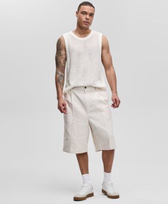 Mode of One - Men's Oversized Speckled Textured Shorts