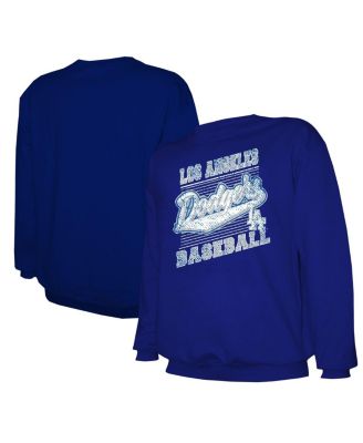 Stitches - Men's Navy Los Angeles Dodgers Pullover Sweatshirt