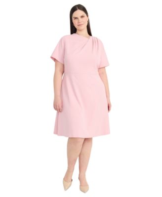 Maggy London - Plus Size Pintucked Fit & Flare Dress