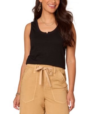 Democracy - Women's Notched Scoop-Neck Sleeveless Top