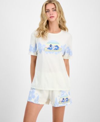 Disney - Juniors' Stitch Graphic Print T-Shirt