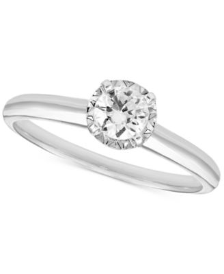 Macy's - Diamond Solitaire Ring (1/4 ct. t.w.) in 14k White Gold
