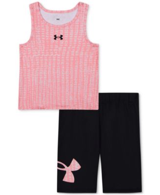 Under Armour - Toddler & Little Girls Tank Top & Bike Shorts, 2 Piece Set