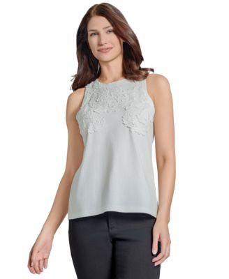 Jones New York - Petite Sleeveless Applique Top