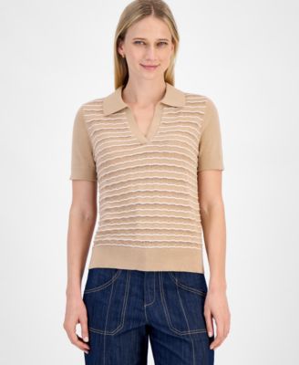 Nautica Jeans - Women's Cotton Textured-Knit Sweater