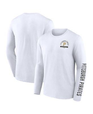 Fanatics - Men's White Pittsburgh Pirates Press Box Long Sleeve T-shirt