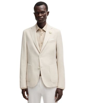 Hugo Boss - Men's Micro-Patterned Fabric Slim-Fit Blazer