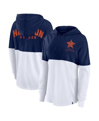 Fanatics - Women's Navy/White Houston Astros Backup Option Pullover Hoodie