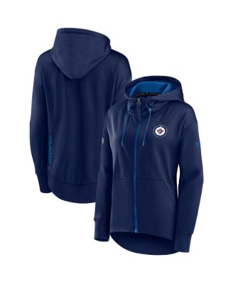 Fanatics - Women's  Navy Winnipeg Jets Authentic Pro Rink Full-Zip Hoodie