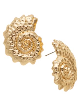 I.N.C. International Concepts - Gold-Tone Shell Statement Stud Earrings