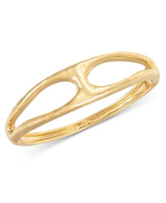 Style & Co - Gold-Tone Hammered Openwork Bangle Bracelet