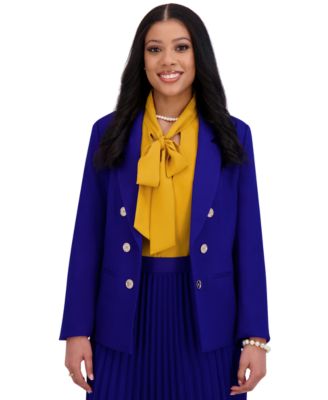 Kasper - Women's Faux Double-Breasted Blazer, Regular & Plus Sizes