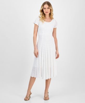 Robbie Bee - Women's Fit & Flare Tie-Back Midi Dress