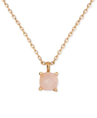kate spade new york - Gold-Tone Cubic Zirconia Pendant Necklace, 16" + 3" extender
