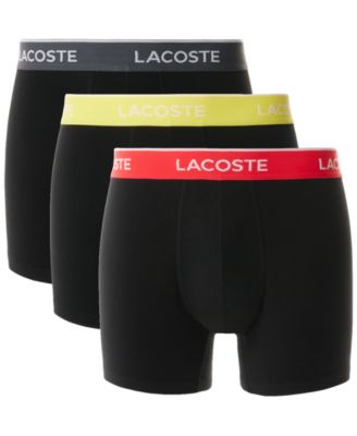 Lacoste - Men's Regular Fit Logo Waistband Boxer Briefs, Pack of 3