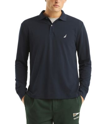 Nautica - Men's Long Sleeve Deck Polo Shirt