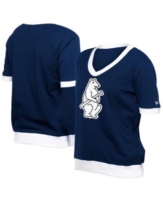 New Era - Women's Navy Chicago Cubs Game Day Rhinestone V-neck T-Shirt