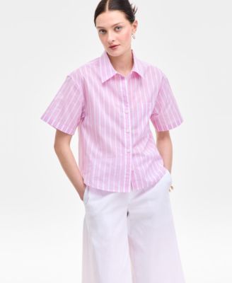 On 34th - Women's Cotton Adventure Stripe Short-Sleeve Shirt