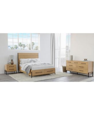 Furniture - Linstead 3-Pc. Twin Panel Storage Set (Bed, Dresser & Nightstand)