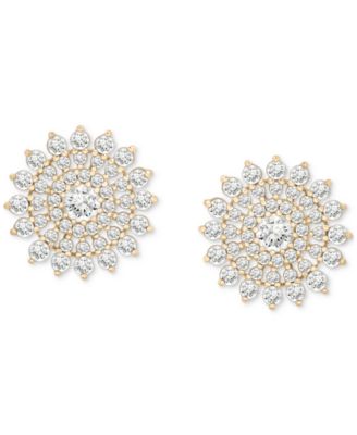 Wrapped in Love - Diamond Flower Cluster Stud Earrings (1 ct. t.w) in 14k Gold